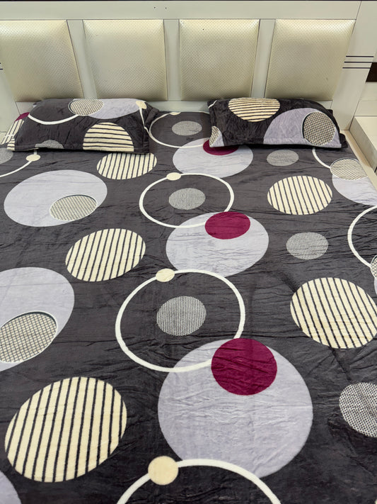 Purple Ultra Soft Warm 2 in 1 Blanket or Bedsheet for Double Bed