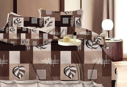 GS LEGACY Multi Coloured Double Bedsheet with 2 Pillow Cover